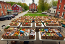 food boxes in Nelsonville, Ohio